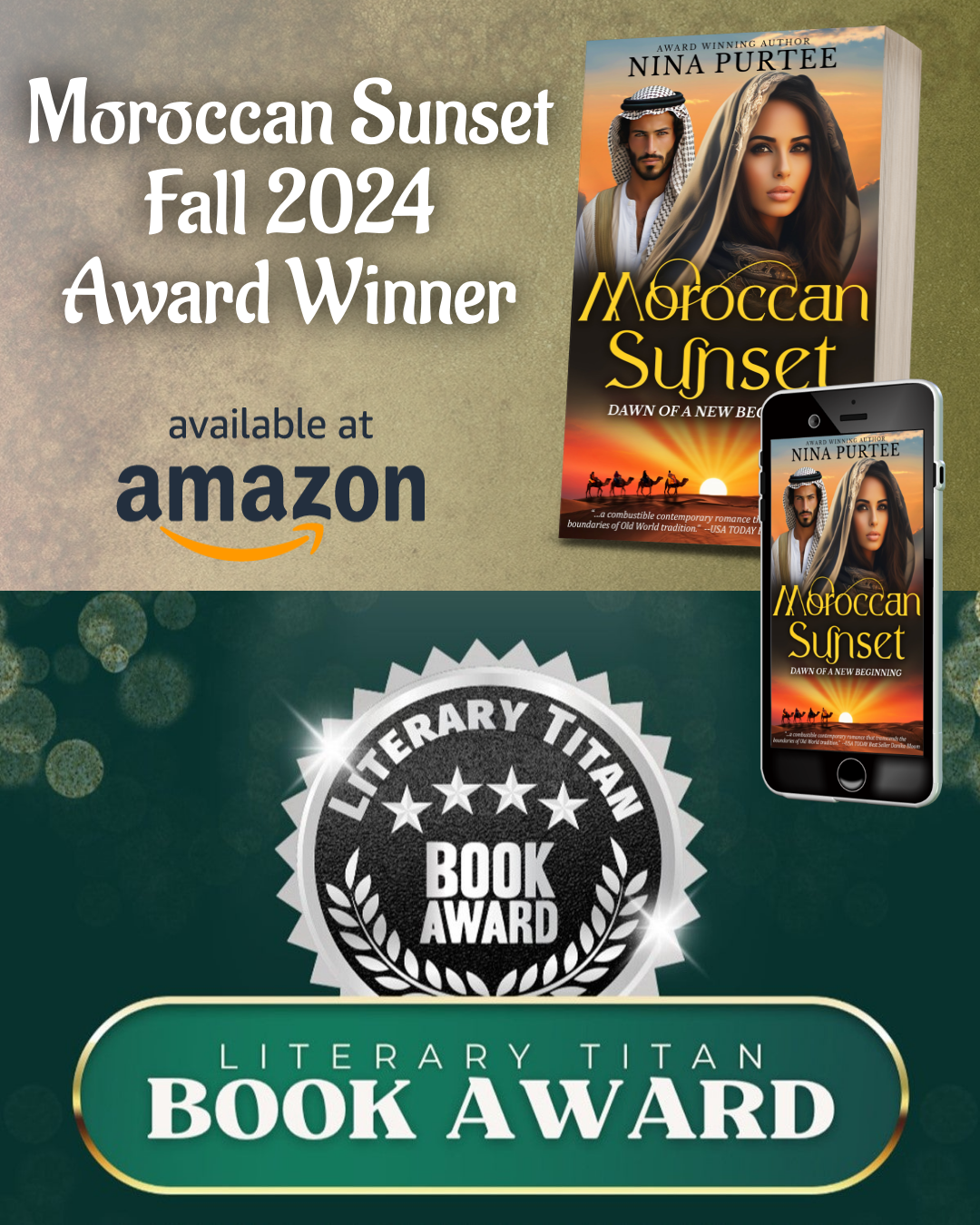 Literary Titan silver award goes to Moroccan Sunset